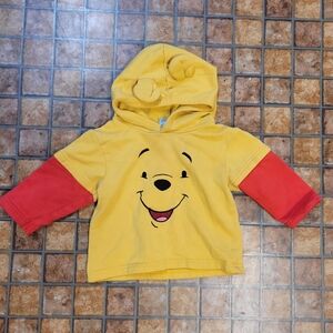 Disney Yellow and Red Hoodie with Bear Face